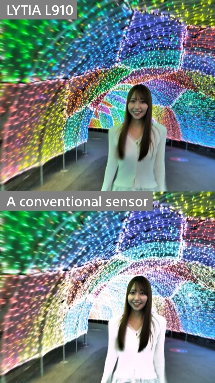 Sony 官方用嚟比較傳統 DCG-HDR 同 LYTIA L910 TCG-HDR with LOFIC 嘅影片封面