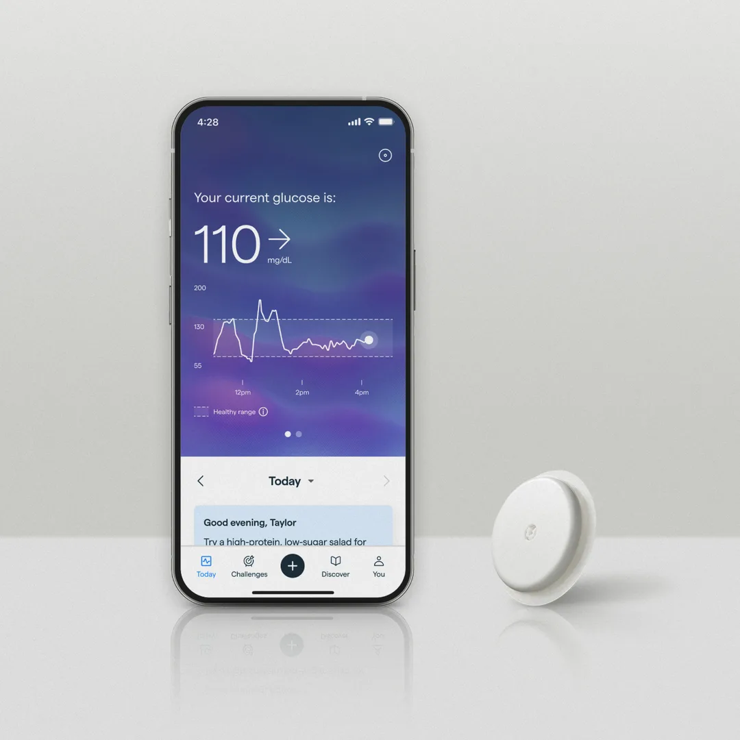 Abbott Lingo sensor 同 app 產品示意圖