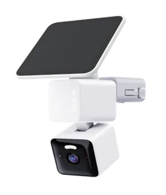 被召回嘅 Wyze Solar Cam Pan 白色戶外安全鏡頭