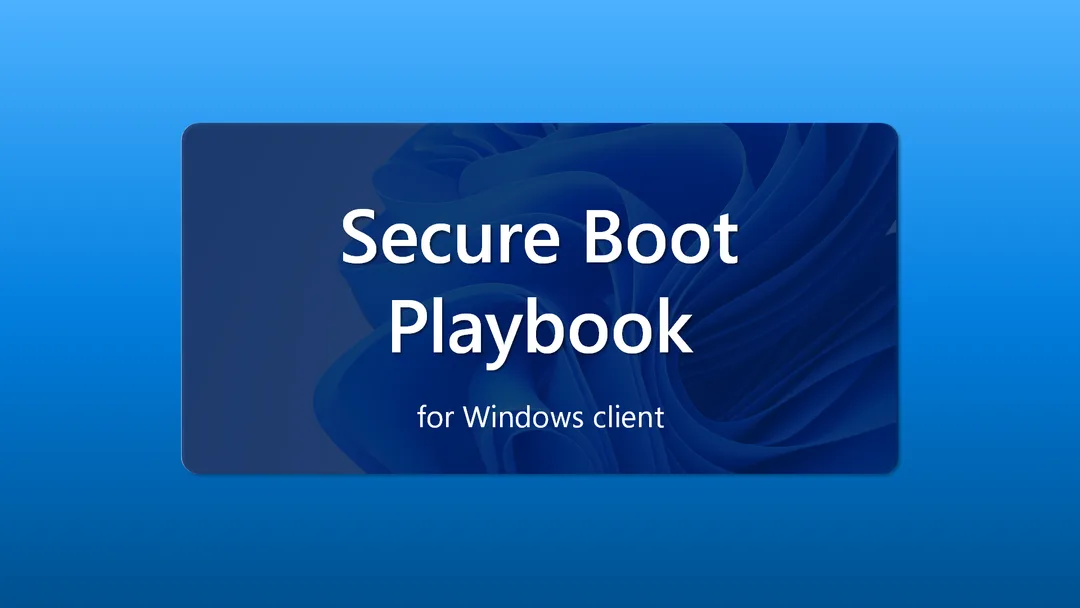 Microsoft Secure Boot 憑證更新指南主圖,講 Windows client 更新流程
