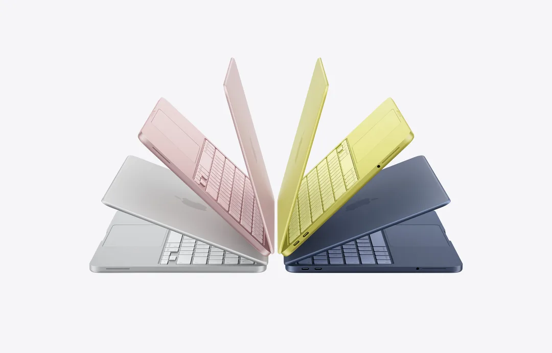 多色 MacBook Neo 疊住展示嘅 Apple 官網產品圖