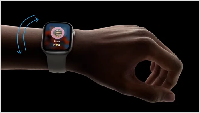 Apple 官方示意 Apple Watch Wrist Flick 手勢