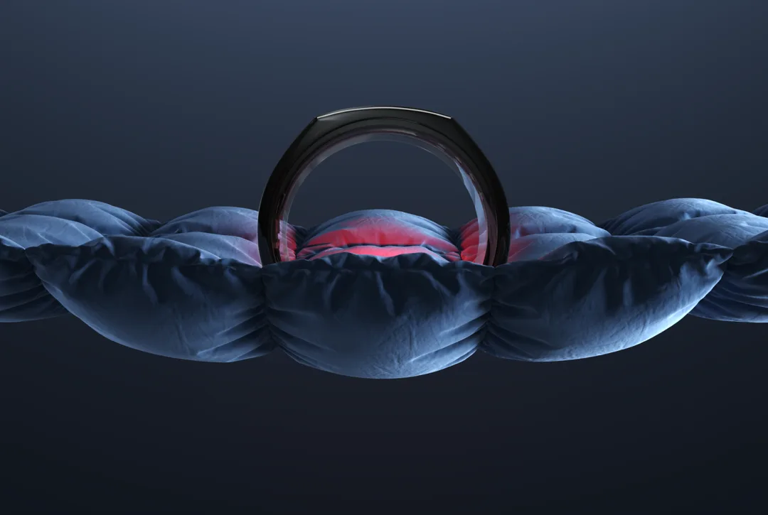 Oura Ring 血氧感測功能示意圖