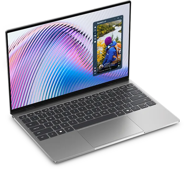 打開咗嘅 Dell XPS 13,見到鍵盤、觸控板同屏幕