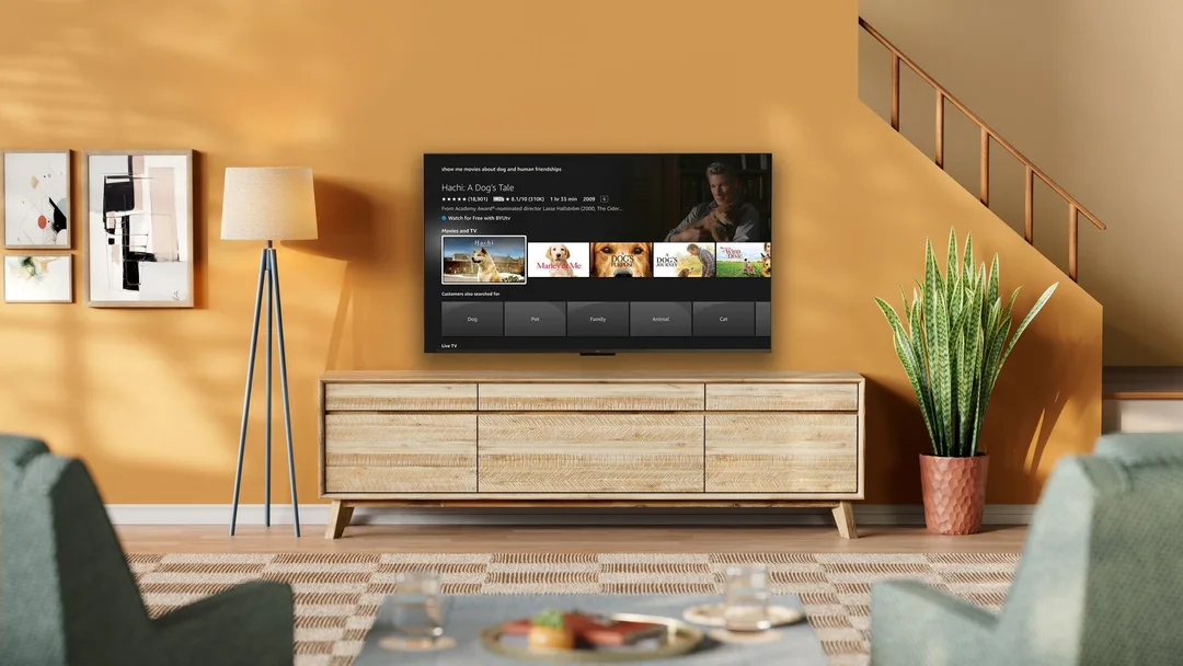 客廳入面嘅 Amazon Fire TV 示意圖