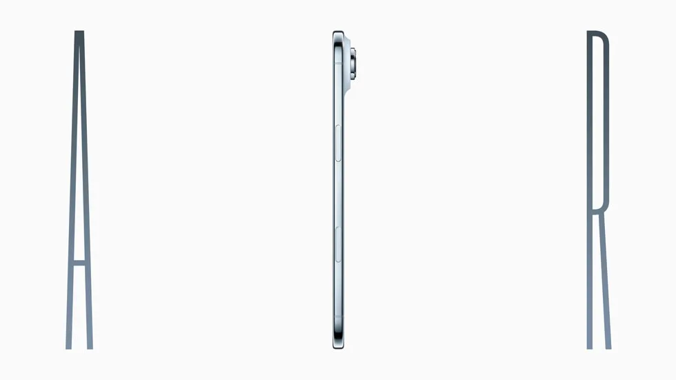 iPhone Air 官方宣傳圖,展示機背同纖薄機身設計