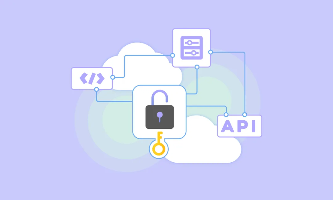 SmartThings API 官方 blog 配圖,雲端、鎖同 API 字樣連住幾個服務圖示