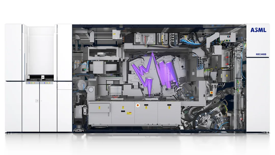 ASML EUV 光刻系統產品圖,展示 NXE 系列機身外觀