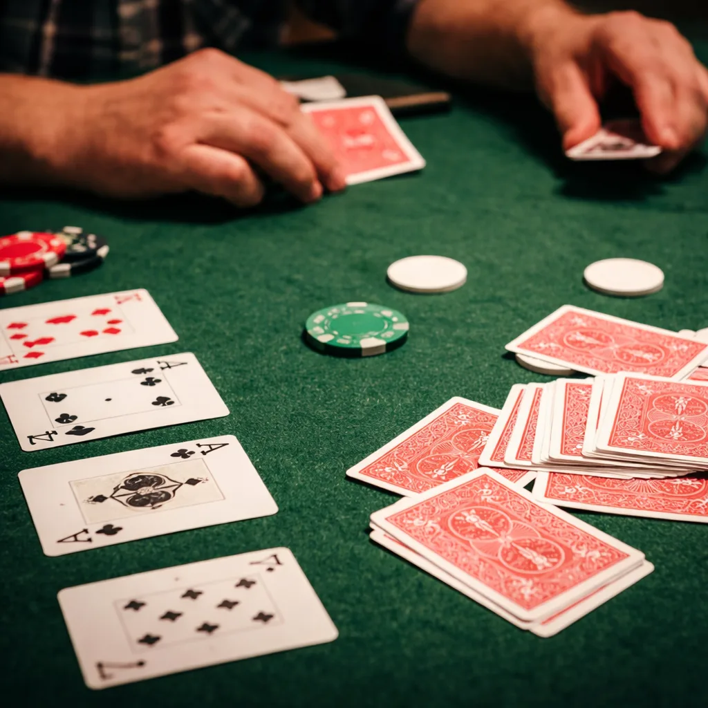 poker 枱面同啤牌，呼應 DeepStack poker AI 背景