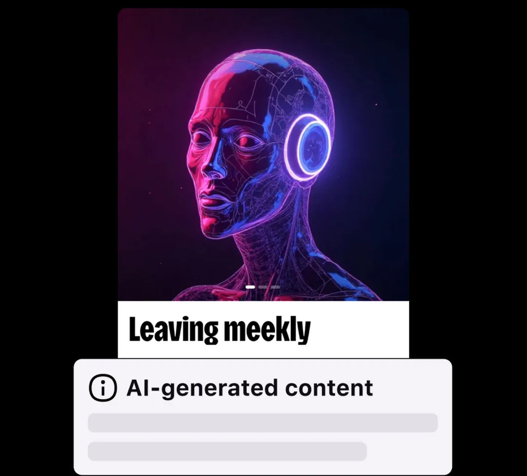 Deezer 官方頁示意 AI 生成內容標籤顯示喺音樂卡片上