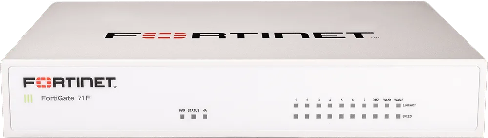 Fortinet FortiGate 71F 硬件 firewall 正面產品圖