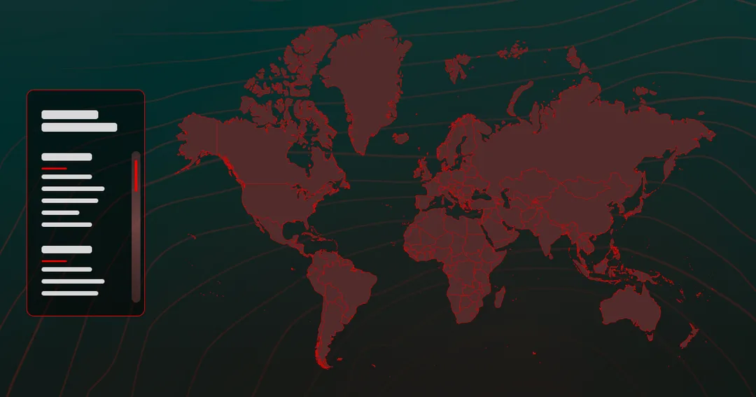 CrowdStrike 官方威脅地圖式示意圖,顯示全球威脅背景
