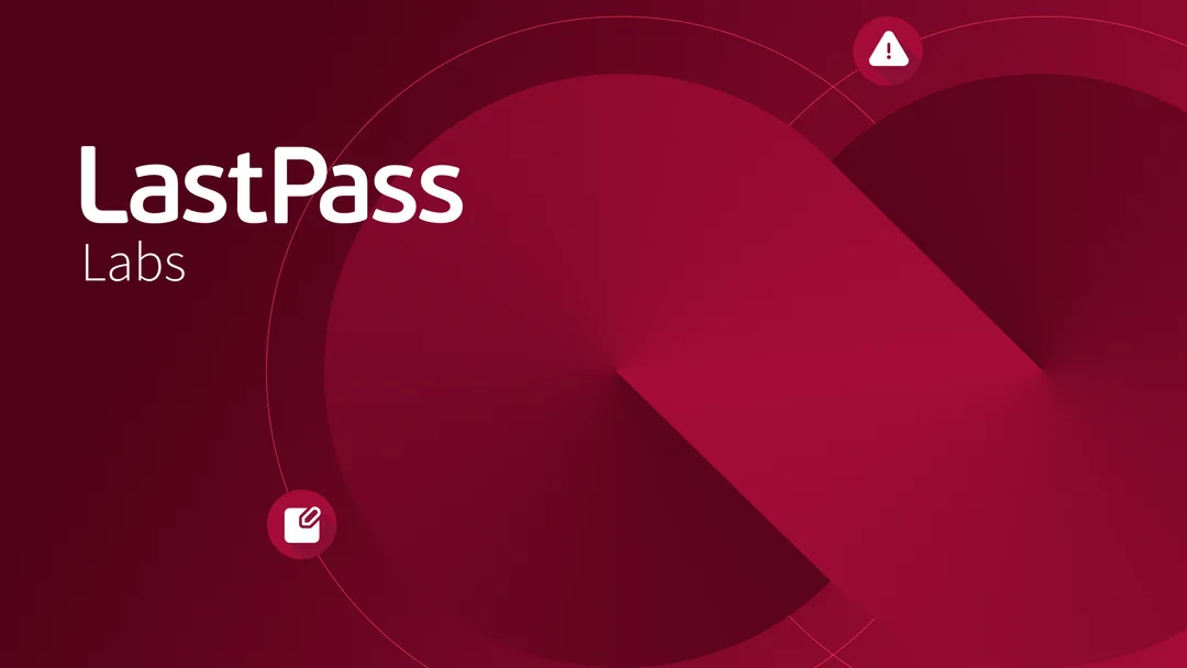 LastPass 官方 blog 嘅安全事件配圖，紅色背景上有 LastPass Labs 字樣同警示符號。