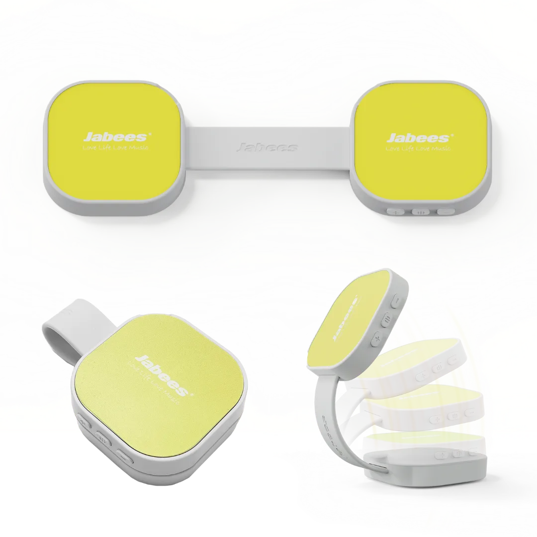 Jabees PEACE Duo 枕底喇叭產品圖,展示黃色同綠色版本