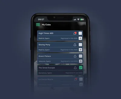 PuffPal 官方頁展示會員 club list 嘅 app 畫面
