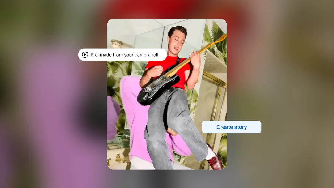Meta 官方 Facebook AI 工具宣傳圖,展示 AI 功能同分享建議介面