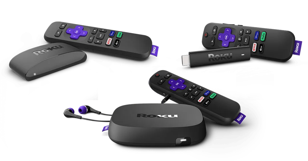 Roku 串流播放器同遙控器產品圖