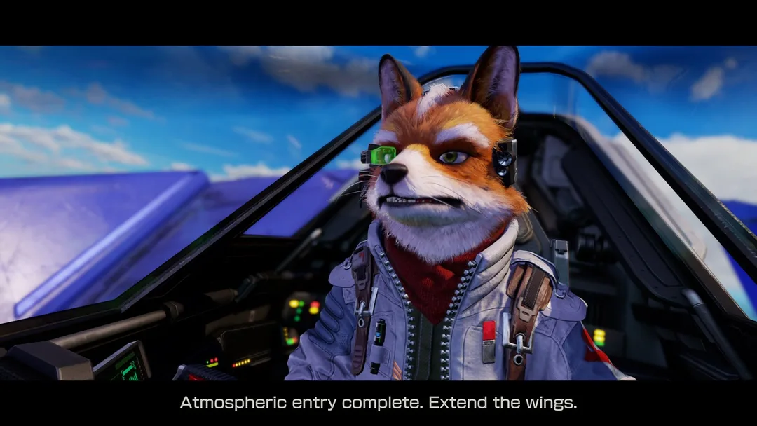官方《Star Fox》遊戲畫面，Arwing 同敵機喺太空交火