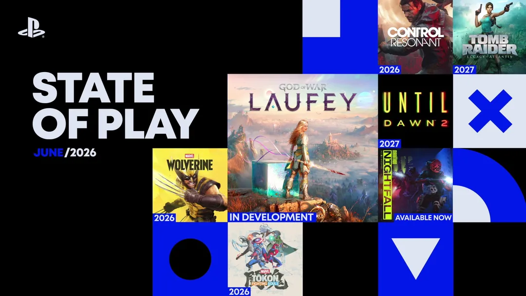 State of Play 2026 官方主圖，集合多款 PS5 新作畫面