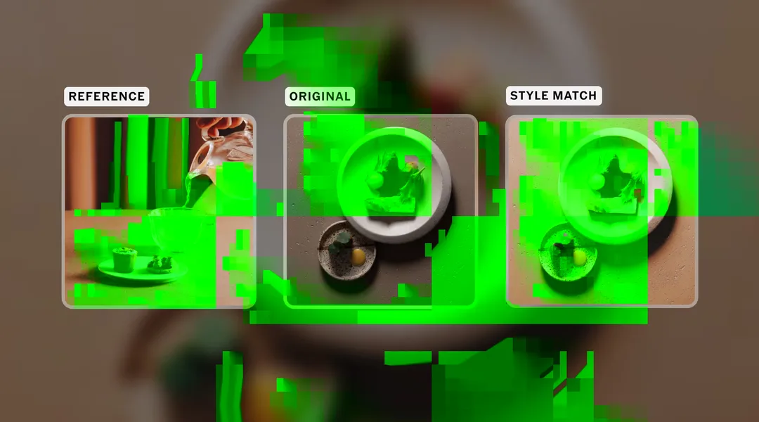 Style Match 以 reference image、原圖同輸出效果做比較
