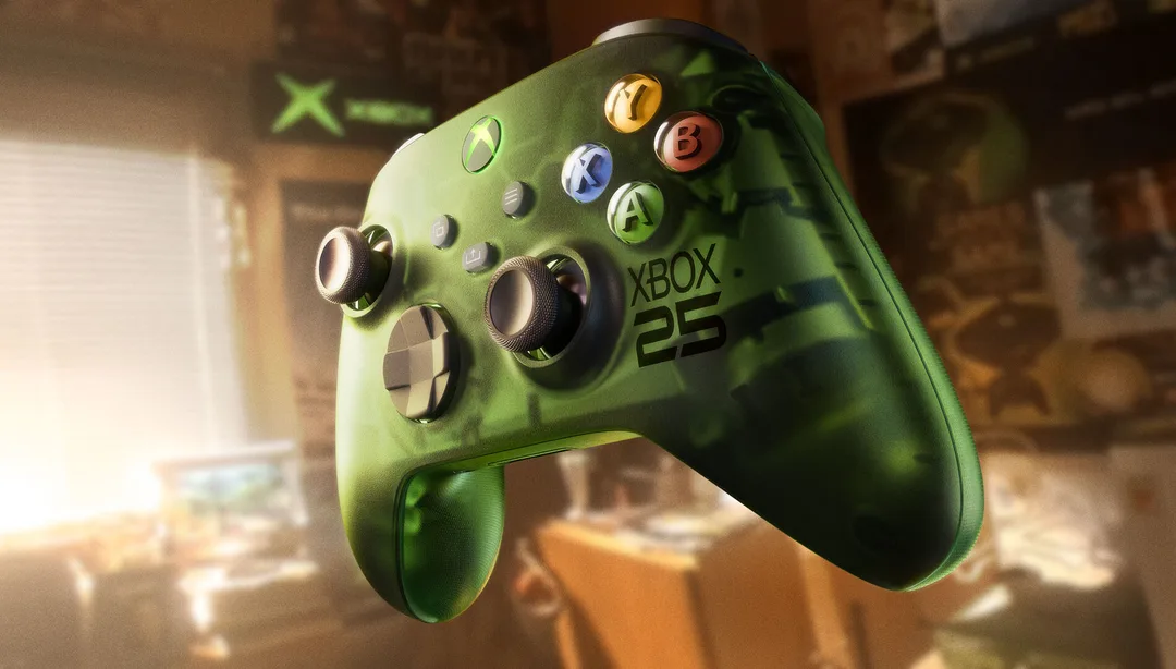 Xbox Wireless Controller X25 Special Edition 透明綠手掣,保留初代 ABXY 配色