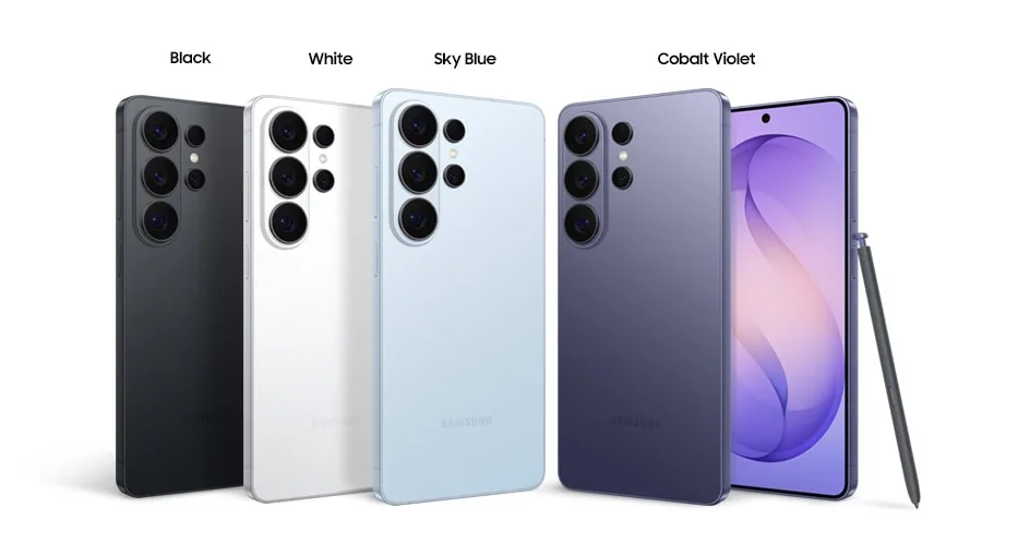 Galaxy S26 Ultra 四款顏色官方產品圖