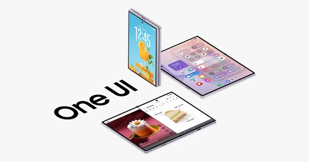 Samsung One UI 9 官方宣傳圖，展示 Galaxy 摺機同新版介面