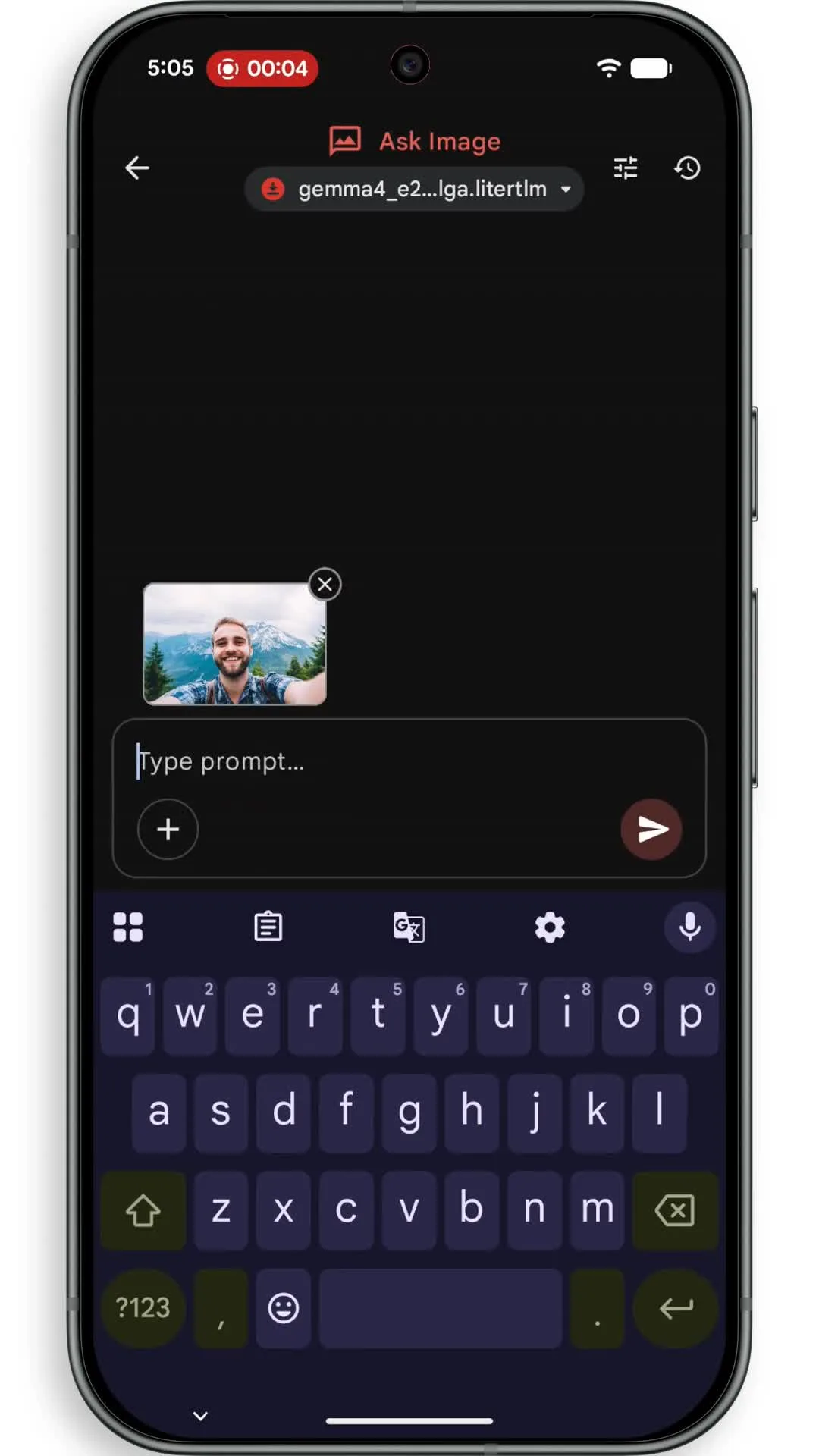 Pixel 手機嘅 Ask Image 示範，揀相之後可以輸入問題畀 Gemma 4 分析
