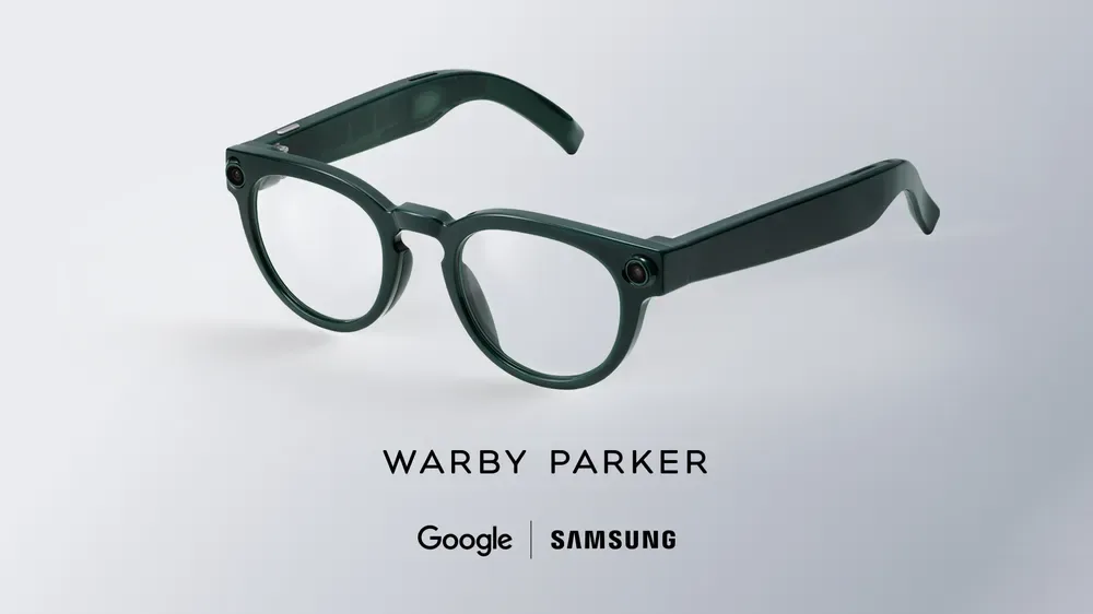 Warby Parker 深綠色 Android XR 眼鏡產品圖
