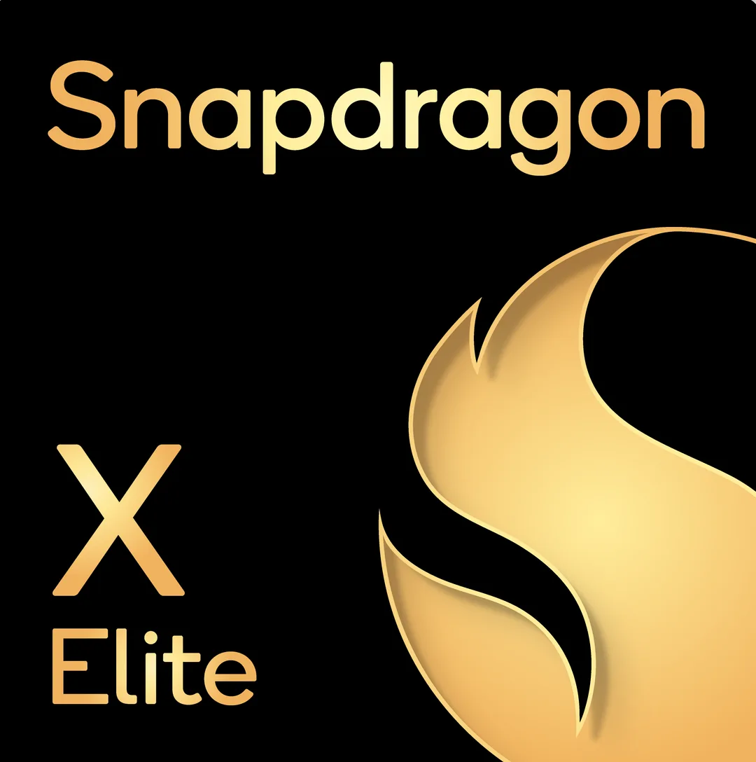 Snapdragon X Elite 黑金色電腦晶片產品圖