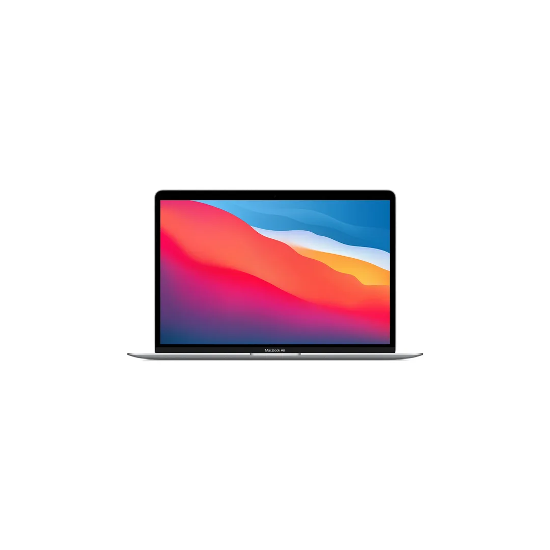 銀色 M1 MacBook Air 正面產品圖，白底展示機身同螢幕