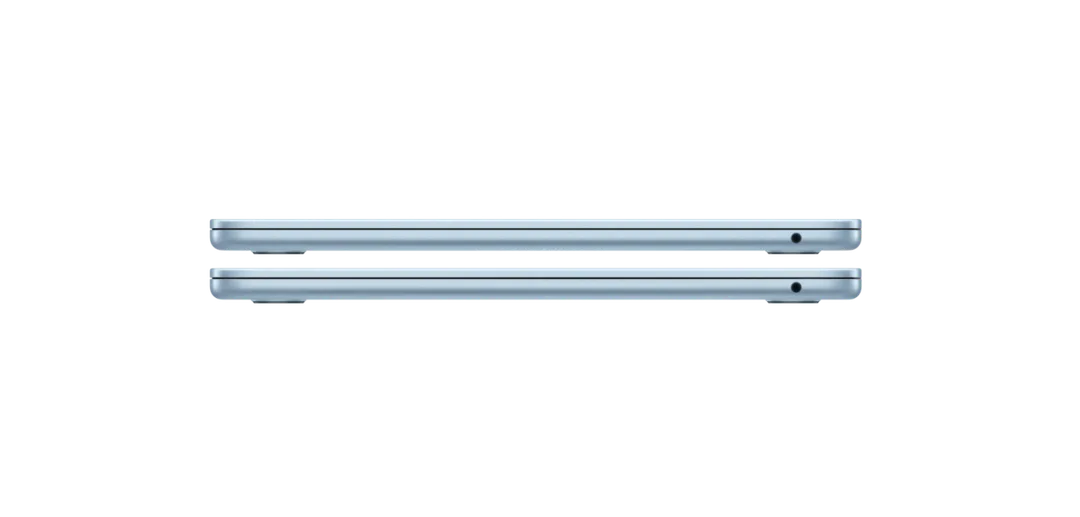 多部不同顏色嘅 MacBook Air 並排展示
