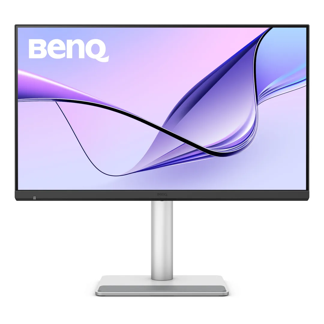 BenQ MA270S 正面，27 吋 5K glossy 面板連銀色座架