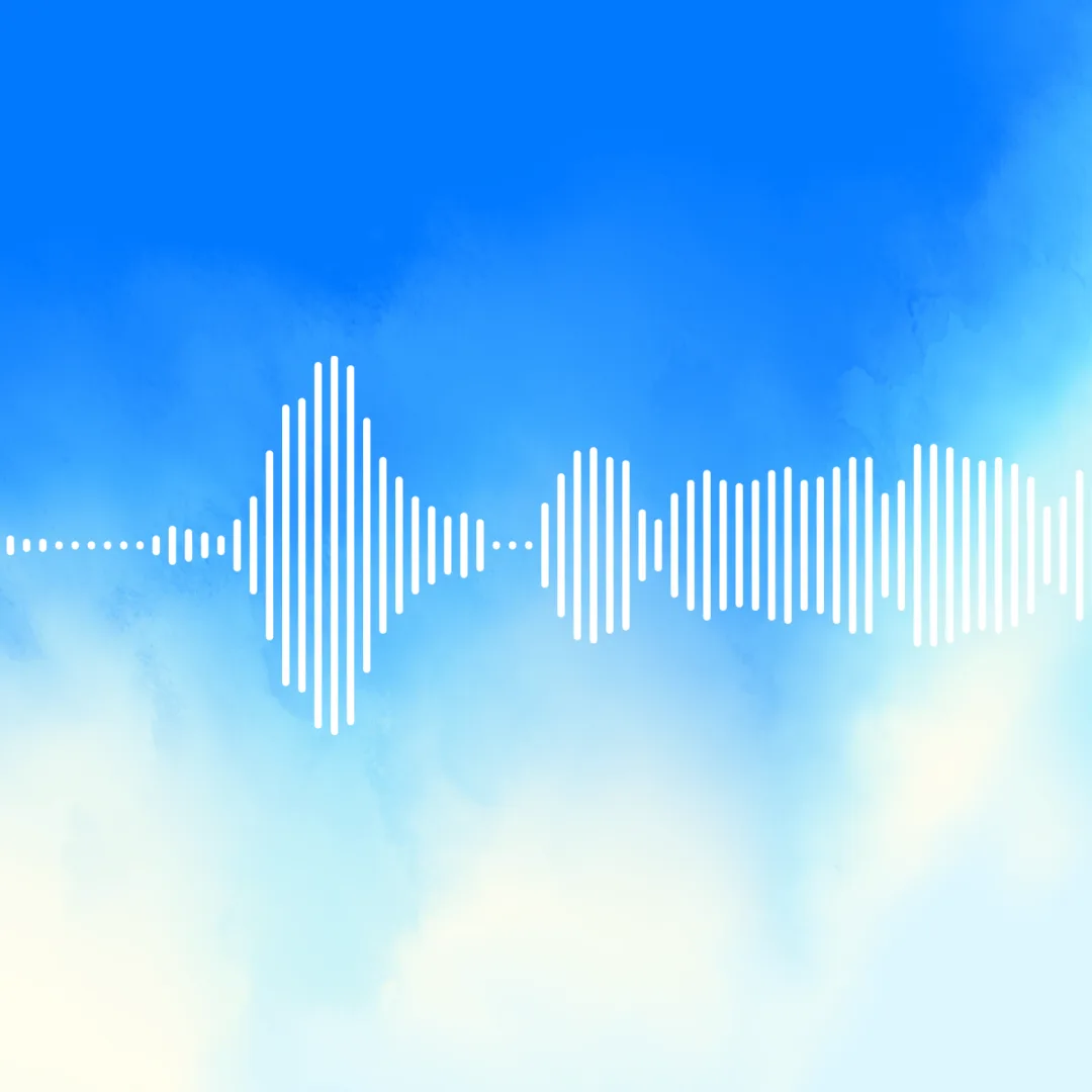 ChatGPT Voice 嘅藍色聲波畫面,表示語音對話進行緊。