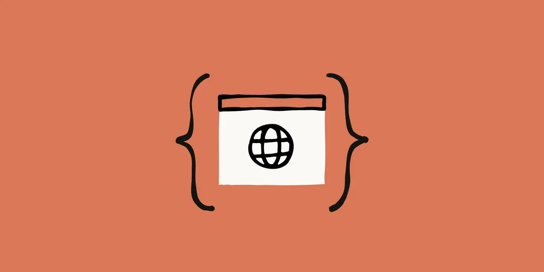 Claude 官方 blog 用嘅 browser 示意插圖,畫住一個 browser 視窗同括號。
