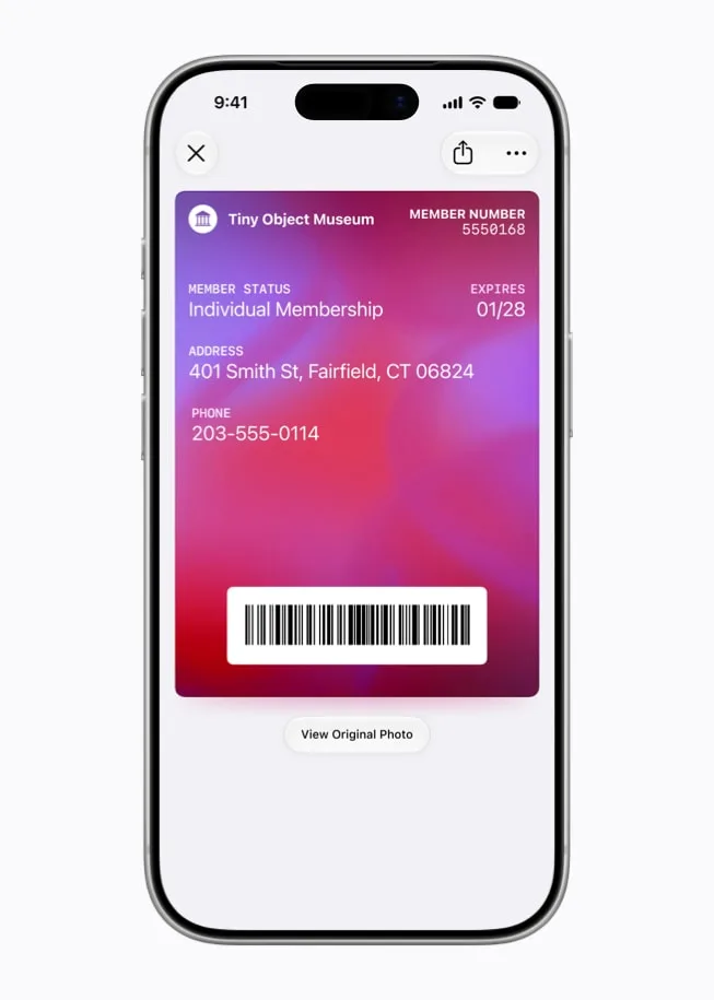 iPhone 17 Pro 喺 Apple 銀包顯示博物館會員證 Pass