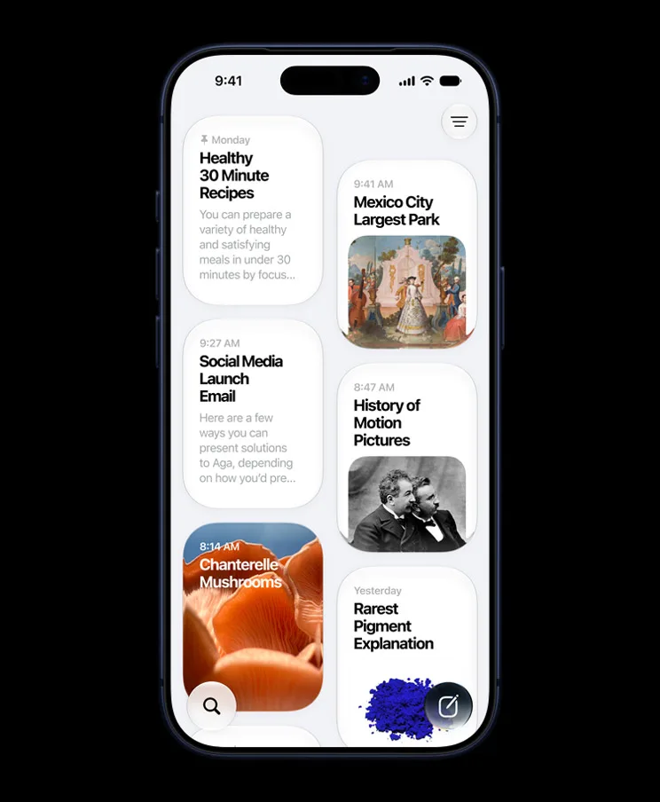 iPhone 螢幕顯示 iOS 27 嘅 Siri app,多個對話以卡片排列