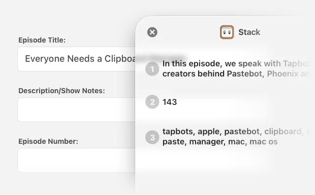 Pastebot 3 用 Stack 將多項內容順序貼入表格欄位