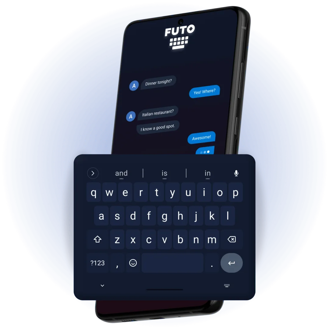 FUTO Keyboard 官網配圖,見到手機鍵盤同離線輸入賣點