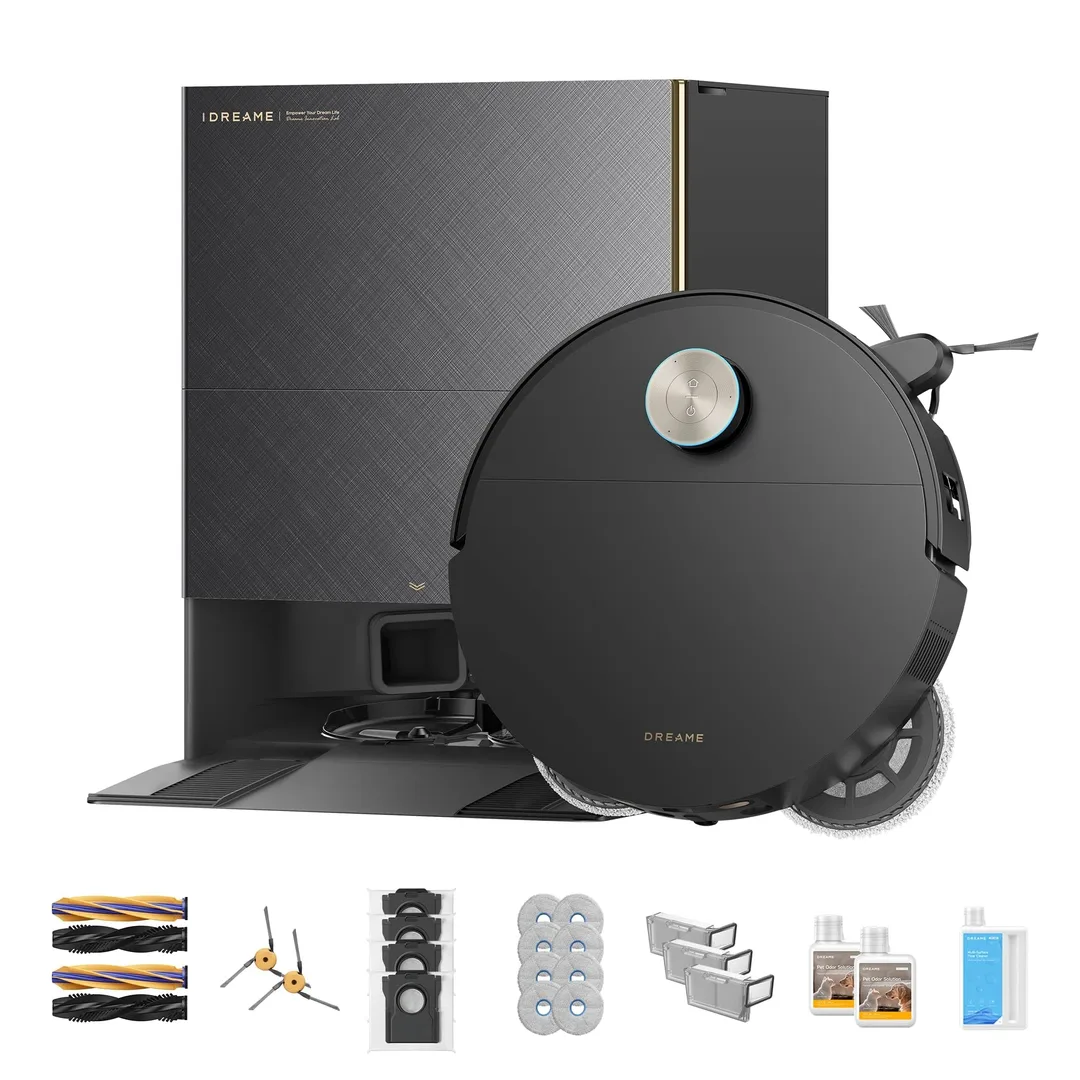 Dreame X60 Max Ultra Complete 黑色主機同基站官方產品圖