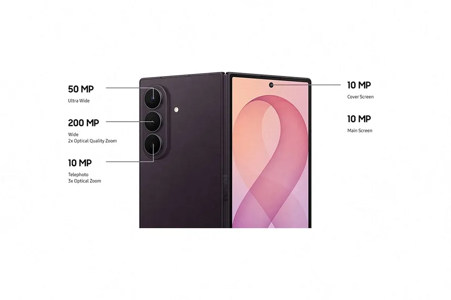 Galaxy Z Fold8 Ultra 展開大屏幕展示內容創作介面