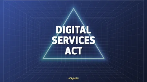 歐盟 Digital Services Act 官方新聞頁入面嘅 DSA 圖示