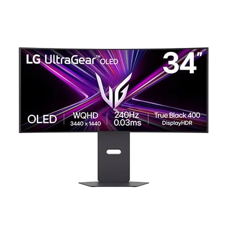 LG UltraGear 34GX900A-B 弧形 OLED 遊戲顯示器官方產品圖