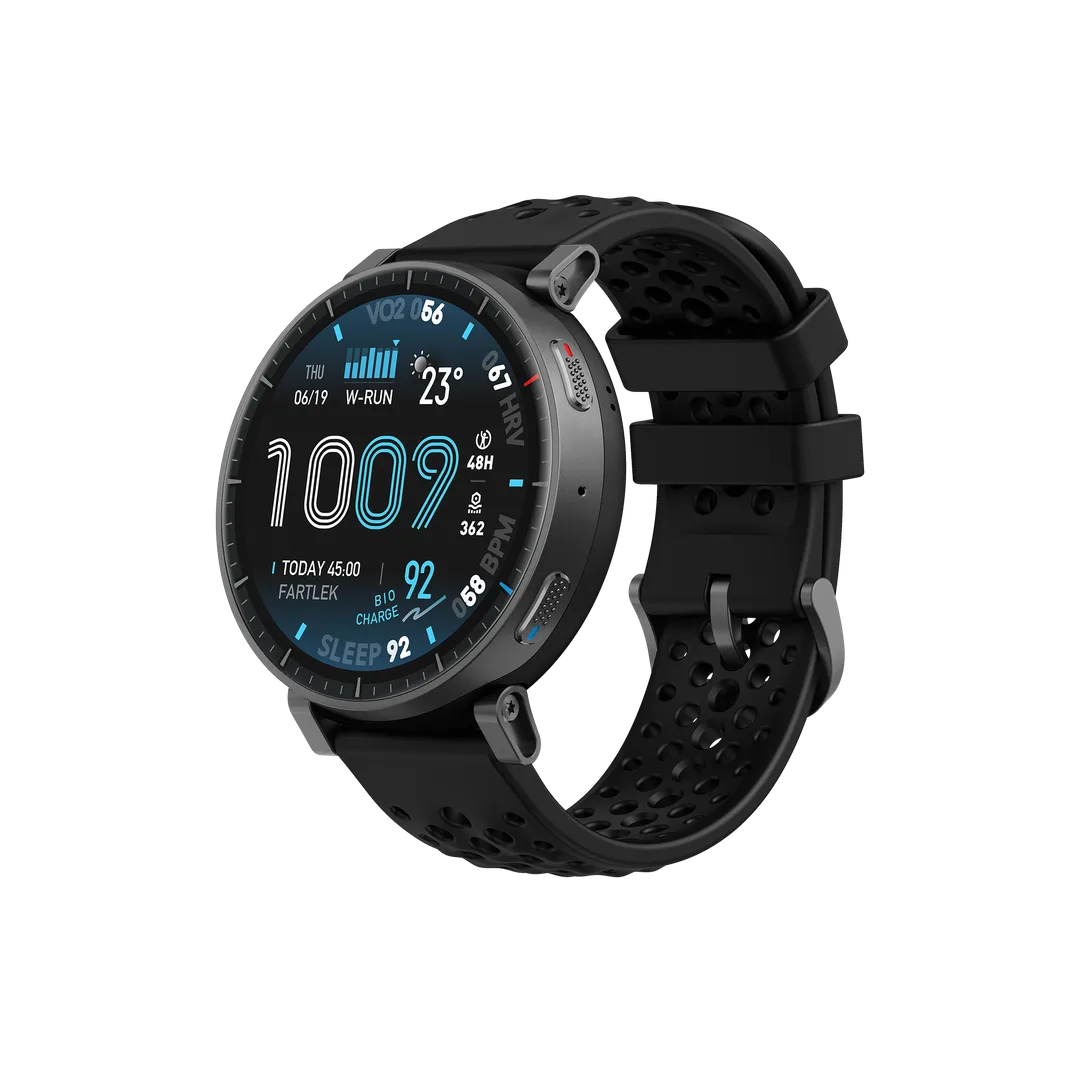 黑色 Amazfit Active Max 智能手錶正面產品圖
