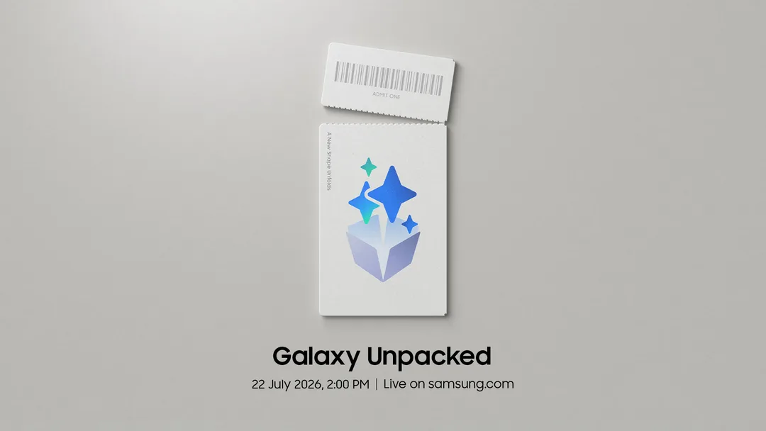 Samsung 官方 Galaxy Unpacked 7 月主視覺,展示新形狀主題