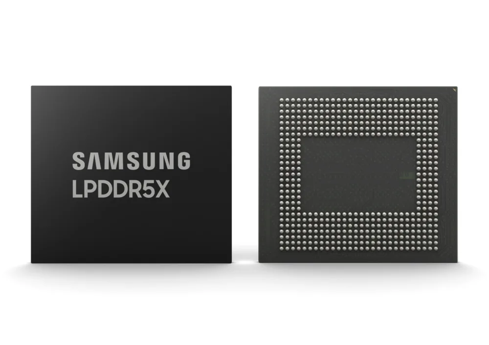 Samsung LPDDR5X 手機 DRAM 晶片產品圖