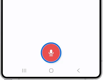 Galaxy Voice Recorder 錄音頁面,畫面有轉錄同翻譯選項