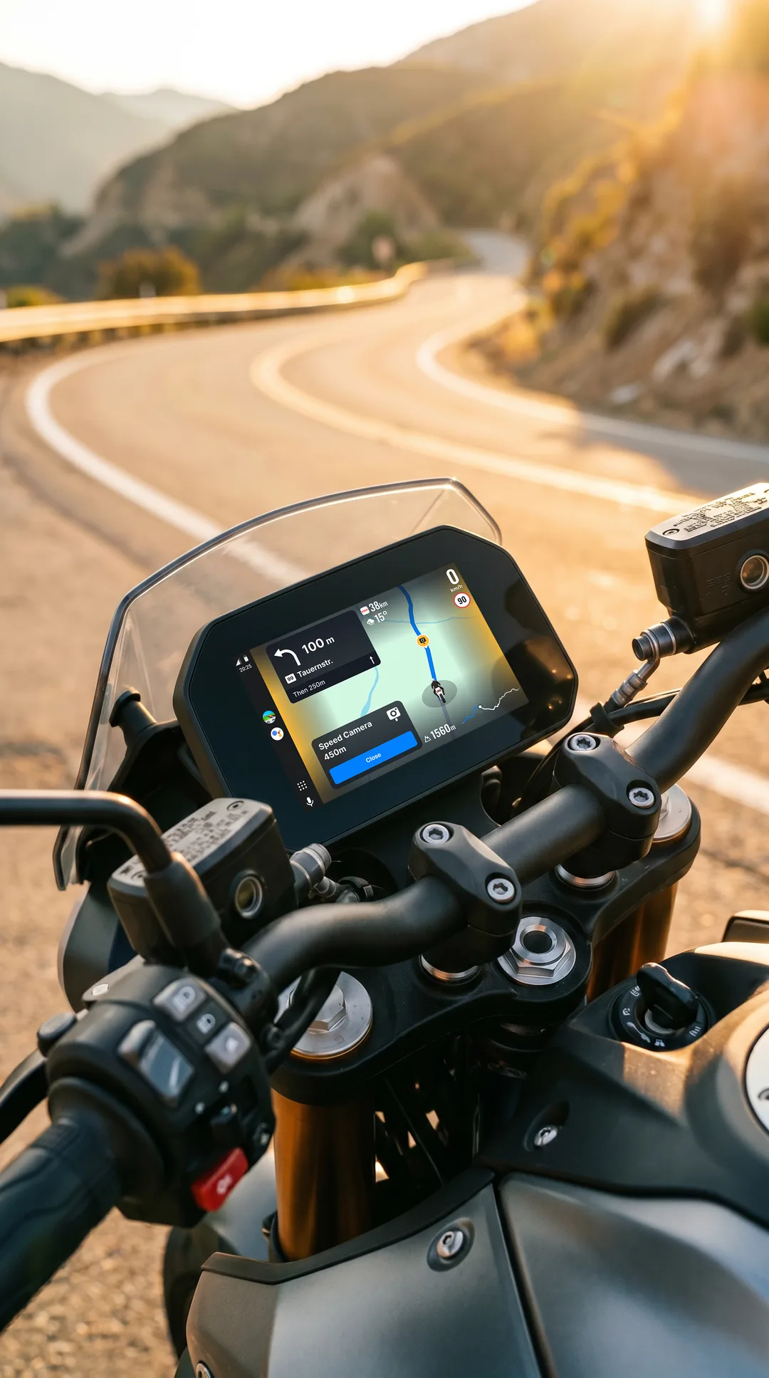 Sygic Motorbike Mode 喺 Android Auto 介面顯示路線、限速牌同 Speed Camera 警示
