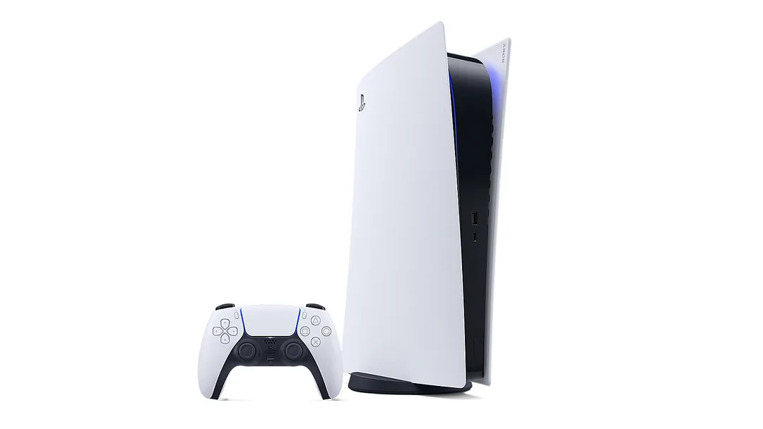 PS5 主機同 DualSense 手掣官方產品圖