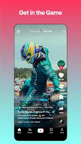 TikTok 官方 Google Play 截圖,畫面顯示 For You feed 入面嘅短片介面